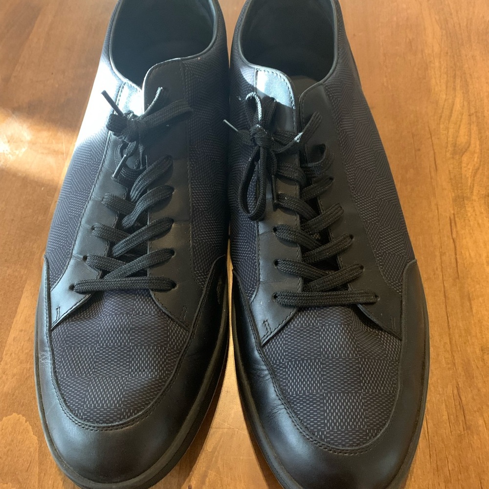 Louis Vuitton Damier triple black low tops